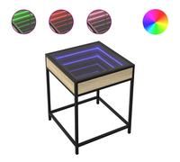 (black, 70 x 50 x 41 cm) vidaXL Coffee Table with Infinity LED Tea End Table Side Table Grey Sonoma