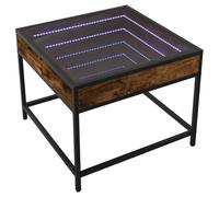 Coffee Table with Infinity LED Hallway Accent End Table Side Table vidaXL