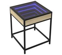 (black, 70 x 50 x 41 cm) vidaXL Coffee Table with Infinity LED Tea End Table Side Table Grey Sonoma