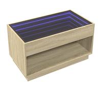 Coffee Table with Infinity LED Hallway End Table Accent Side Table vidaXL