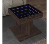 (concrete grey) vidaXL Coffee Table with LED End Table Side Table Sonoma Oak Engineered Wood
