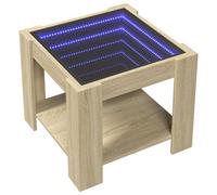 Coffee Table with LED Hallway Tea End Table Side Table Engineered Wood vidaXL