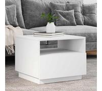 vidaXL Coffee Table with LED Lights Black Oak 90x49x40 cm, Black