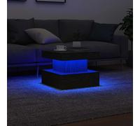 (old wood, 90 x 50 x 40 cm) vidaXL Coffee Table with LED Lights Hallway Accent End Table Side Sofa Table