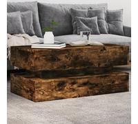 Coffee Table With Led Lights 90X50X40 Cm