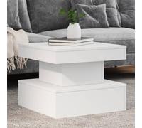 (old wood, 90 x 50 x 40 cm) vidaXL Coffee Table with LED Lights Hallway Accent End Table Side Sofa Table