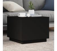 vidaXL Coffee Table with LED Lights Hall End Table Side Tea Sofa Table Black