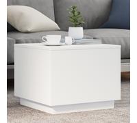 vidaXL Coffee Table with LED Lights Hall End Table Side Tea Sofa Table Black