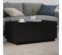 Coffee Table with LED Lights Black 90x50x40 cm Berkfield Home Black One Size