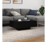 Coffee Table with LED Lights Black Oak 85x55x31 cm Berkfield Home Black One Size