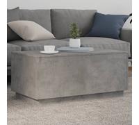 Coffee Table with LED Lights Concrete Grey 90x50x40 cm Berkfield Home Grey One Size