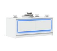 (smoked oak) vidaXL Coffee Table with LED Lights Hallway Accent Side Table Engineered Wood