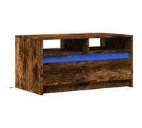 (smoked oak) vidaXL Coffee Table with LED Lights Hall End Table Side Table Engineered Wood