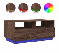 Coffee Table with LED Lights Hallway Accent End Table Side Sofa Table vidaXL