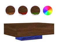 (brown oak, 85 x 55 x 31 cm) vidaXL Coffee Table with LED Lights Hallway Tea Side End Table Sofa Table