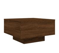 (brown oak, 55 x 55 x 31 cm) vidaXL Coffee Table with LED Lights Hallway Tea Side End Table Sofa Table