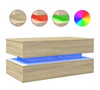 Coffee Table with LED Lights Tea Table for Living Room Engineered Wood vidaXL