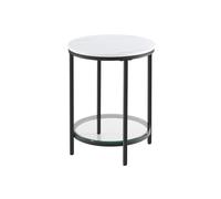 Coffee Table with Particleboard Top and Glass Shelf