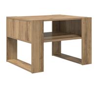 Coffee Table Concrete Grey 66x53x45cm Engineered Wood Rectangular Shelf Storage