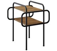 Coffee Table with Shelf with Storage Engineered Wood Modern Two-Tier vidaXL