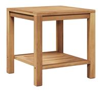 Coffee Table with Storage with Shelf Solid Teak Wood Outdoor Terrace vidaXL