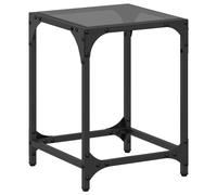 (transparent, 30 x 30 x 40 cm/ 1 pcs) vidaXL Coffee Table with Transparent Glass Top Accent Table Side Table Steel
