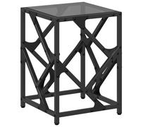 (transparent, 30 x 30 x 41 cm) vidaXL Coffee Table with Transparent Glass Top End Table Side Table Steel