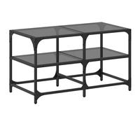 (transparent, 78.5 x 40 x 45 cm) vidaXL Coffee Table with Transparent Glass Top End Table Side Table Steel