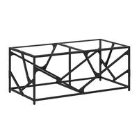 Coffee Table with Transparent Glass Top End Table Side Table Steel vidaXL