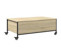 Coffee Table with Wheels End Table Hall Side Table Engineered Wood vidaXL