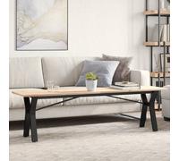 Coffee Table Y-Frame 160x40x45 cm Solid Wood Pine and Steel Berkfield Home Brown One Size