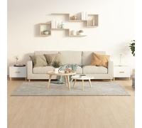 Coffee Tables 2pcs White 50x50x40cm Engineered Wood & Solid Eucalyptus w/ Drawer