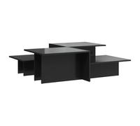 (high gloss black) vidaXL Coffee Tables Living Room Side End Couch Table Engineered Wood 2 pcs