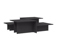 (grey) vidaXL Coffee Tables Living Room Side End Couch Table Engineered Wood 2 pcs