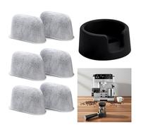 Coffee Tamper Base Compatible with Ninja Espresso Machine ES601 Handle,6 Pack Coffee Maker Water Filter Replacement,Portafilter Support Stand,Coffee Machine Accessories Improves Extraction