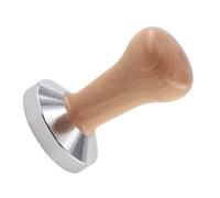 Coffee Tamper Ergonomic Beech Wood Coffee Powder Tamper Tool with Flat Base for Home Coffee Shop (51mm Flat Bottom)