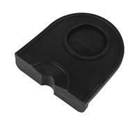 Coffee Tamper Mat Silicone Anti-Slide Coffee Maker Tamper Holder with Silicone Corner Tamping Mat (Black)
