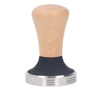 Coffee Tamper Professional Calibrated Coffee Press Tool with Ergonomic Handle for Baristas and Home Brewers Stainless Steel Base Beech Wood Handle 88mm Height (51mm)