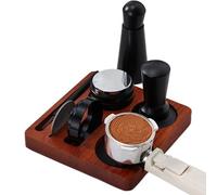 Coffee Tamper Set, 7 Pieces Universal Anti Slip Press Dispensing Tool Set - Dosing Funnel Tamper Leveler for Home Study Bar B