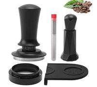 Coffee Tamper Set, Coffee Tamper 53mm Professional Espresso Accessories Kit with WDT Tool, Dosing Funnel and Tamper Mat for Barista Home Coffee Espresso Accessories