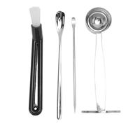 Coffee Tamper Spoon & Stirring Spoon Kit | Dual Head Tamping Scoop with Latte Art Pen & Care Brush | 304 Stainless Steel Barista Tools for Coffee Beverage/Coffee Maker/Home Use