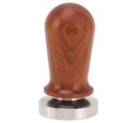 Coffee Tamper with Flat Stainless Steel Base Wooden Handle Coffee Powder Press Tamping Tool for Baristas Espresso Enthusiasts Professional Grade Rustproof Resistant (58mm)