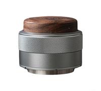 Coffee Tamper with Hammer Distributor and Ripple Base for Espresso Portafilters 51mm 58mm Stainless Steel for Even Coffee Extraction and Reliable Use (58mm Silver)