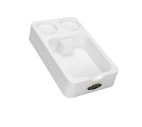 Coffee Tamping Station,Compatible for De Longhi,Compatible for Breville,51mm 54mm 58mm Portafilter Holder Knock Box Espresso Barista Tool(White for 51-58MM)