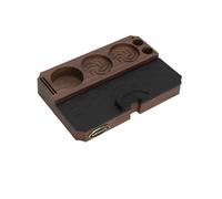 Coffee Tamping Station Stand Portafilter Holder 51MM 54MM 58MM ABS Compatible for Delonghi Breville Lelit Espresso Accessories Barista Tool(Wood Grain Station)