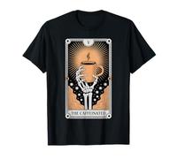 Coffee Tarot Card The Caffeinated Skeleton Hand Gothic T-Shirt