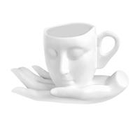 Coffee Tasse In Visage Humain 3D - Sculpted 260 Ml Ensemble De Tasse De Thé And De Soucoupe In Céramique 260 Ml, Tasse D'expression Facial, Tasse Personnalisée Pour Le Thé, Café, Lait, Eau, Ma