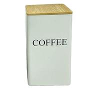 Coffee Tea Container Metal Kitchen Canister Airtight Lids Food Storage Jars Counter Farmhouse Home (A, 15X8.5X8.5CM)