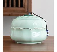 Coffee Tea Containers Ceramics, Kitchen Food Canisters with Airtight Lids, Large Flour Sugar Container Farmhouse for Kitchen Counter Countertop, Coffee Storage Jar for Beans, Cereal, 2L, White Food St