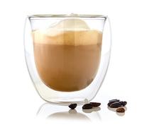 Coffee Tea Mug Insulated Glass Drinking Cup Latte Cappuccino Hot Chocolate 240ml